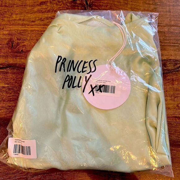 Princess Polly Cornell Satin Mini Skirt Green - Picture 6 of 7